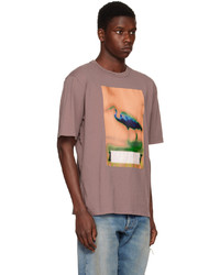 T-shirt à col rond gris Heron Preston