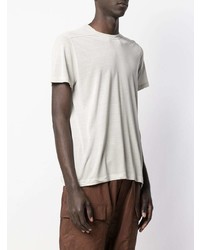 T-shirt à col rond gris Rick Owens