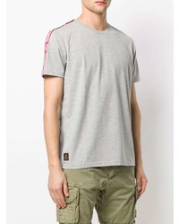 T-shirt à col rond gris Alpha Industries