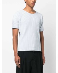 T-shirt à col rond gris Homme Plissé Issey Miyake