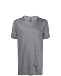 T-shirt à col rond gris Rick Owens DRKSHDW