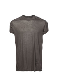 T-shirt à col rond gris Rick Owens DRKSHDW