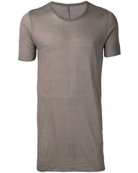 T-shirt à col rond gris Rick Owens