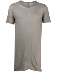 T-shirt à col rond gris Rick Owens
