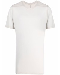 T-shirt à col rond gris Rick Owens