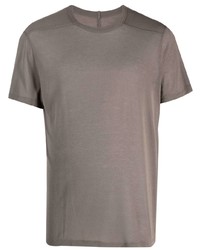 T-shirt à col rond gris Rick Owens