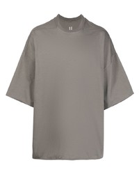 T-shirt à col rond gris Rick Owens