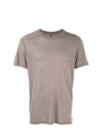 T-shirt à col rond gris Rick Owens