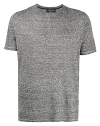 T-shirt à col rond gris Roberto Collina