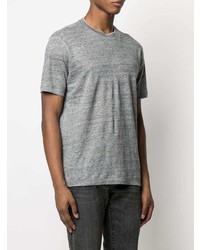 T-shirt à col rond gris Z Zegna