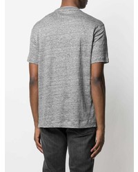 T-shirt à col rond gris Z Zegna