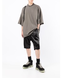 T-shirt à col rond gris Rick Owens