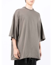 T-shirt à col rond gris Rick Owens