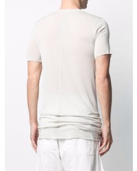 T-shirt à col rond gris Rick Owens