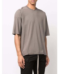 T-shirt à col rond gris Rick Owens DRKSHDW