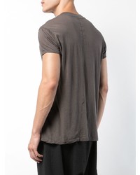 T-shirt à col rond gris Rick Owens DRKSHDW