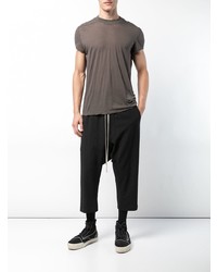 T-shirt à col rond gris Rick Owens DRKSHDW