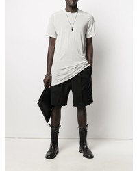 T-shirt à col rond gris Rick Owens