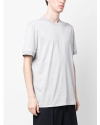 T-shirt à col rond gris Kiton