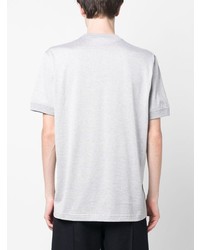 T-shirt à col rond gris Kiton