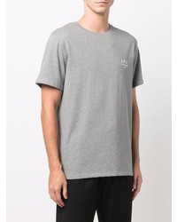 T-shirt à col rond gris A.P.C.