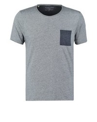 T-shirt à col rond gris Selected Homme
