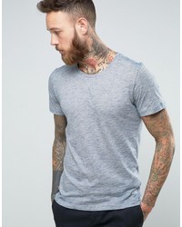 T-shirt à col rond gris Selected