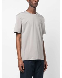 T-shirt à col rond gris Herno