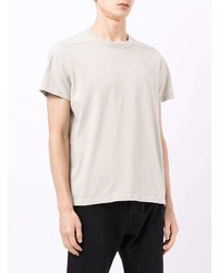 T-shirt à col rond gris Rick Owens