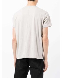 T-shirt à col rond gris Rick Owens