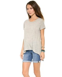 T-shirt à col rond gris Wilt