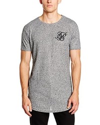 T-shirt à col rond gris Sik Silk