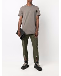 T-shirt à col rond gris Rick Owens DRKSHDW