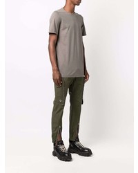 T-shirt à col rond gris Rick Owens DRKSHDW