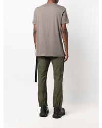 T-shirt à col rond gris Rick Owens DRKSHDW