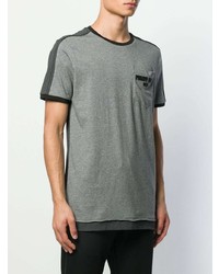 T-shirt à col rond gris Philipp Plein