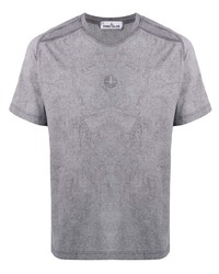 T-shirt à col rond gris Stone Island