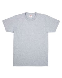 T-shirt à col rond gris Supreme