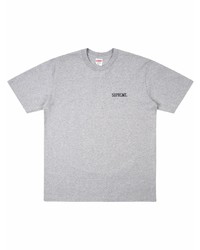 T-shirt à col rond gris Supreme