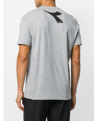 T-shirt à col rond gris MSGM