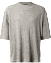 T-shirt à col rond gris