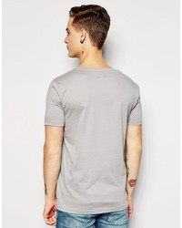 T-shirt à col rond gris Asos