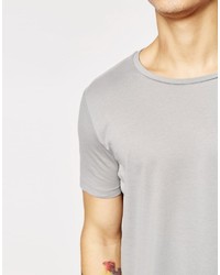 T-shirt à col rond gris Asos