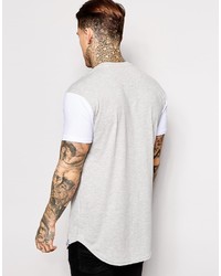 T-shirt à col rond gris Siksilk