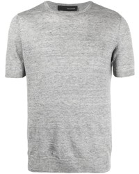 T-shirt à col rond gris Tagliatore