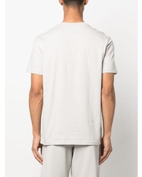T-shirt à col rond gris Moschino