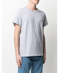 T-shirt à col rond gris Maison Labiche