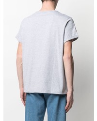 T-shirt à col rond gris Maison Labiche