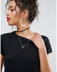 T-shirt à col rond gris Asos