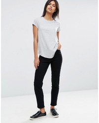 T-shirt à col rond gris Asos